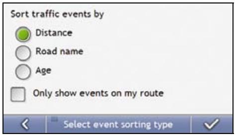 MIO MOOV 200 GPS - Select event sorting type - 4