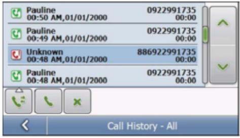 MIO MOOV 200 GPS - How do I view my call history? - 8