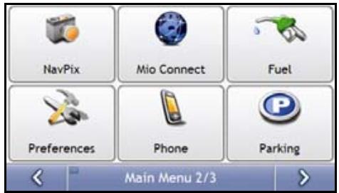 MIO MOOV 200 GPS - Main Menu screen - 2