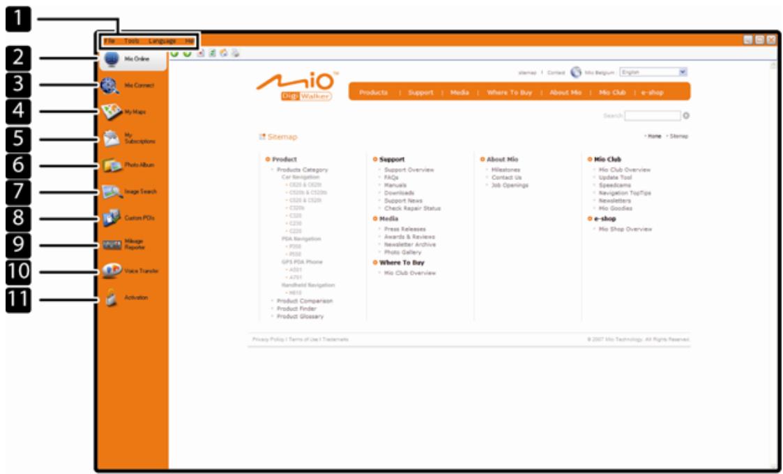 MIO MOOV 200 GPS - MioMore Desktop features - 1