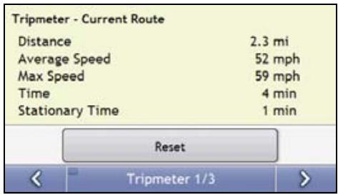 MIO MOOV 200 GPS - How do I view statistics on my current route? - 8