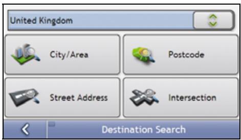 MIO MOOV 200 GPS - Open the Destination Search screen - 4