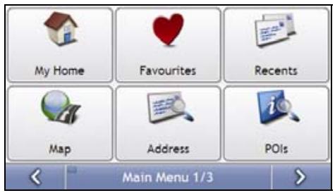 MIO MOOV 200 GPS - Main Menu screen - 1