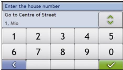 MIO MOOV 200 GPS - Search for the street name and house number - 2