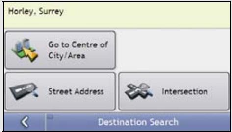 MIO MOOV 200 GPS - Using the Destination Search screen - 1