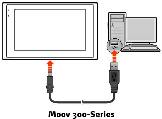 MIO MOOV 200 GPS - Charging the battery via the USB cable - 2