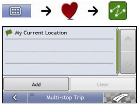 MIO MOOV 200 GPS - Open your Multi-stop Trip screen - 1