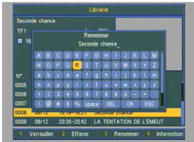 SAGEMCOM DT 570 PB - Renommer un enregistrement - 1