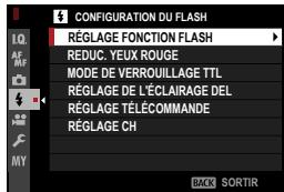 FUJIFILM FUJI X-S10 - Configuration du FLASH (photographie) - 1