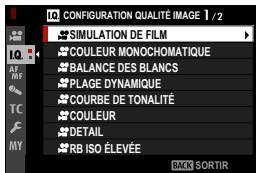 FUJIFILM FUJI X-S10 - Configuration qualité IMAGE (enregistrement video) - 1