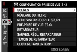 FUJIFILM FUJI X-S10 - Configuration prise de VUE (photographie) - 1