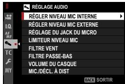 FUJIFILM FUJI X-S10 - Réglage AUDIO (enregistrement video) - 1