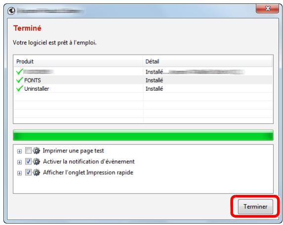 KYOCERA ECOSYS P5026CDN - Terminer l'installation. - 1