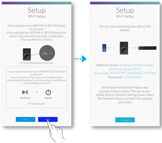 SAMSUNG WAM6500 - Sur votre dispositif intelligent, appuyez sur Suivant. - 1
