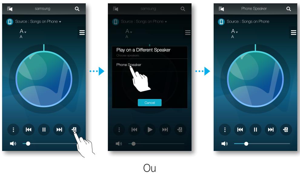 SAMSUNG WAM6500 - Écouter la musique par l'intermédiaire du haut-parleur du téléphone - 1