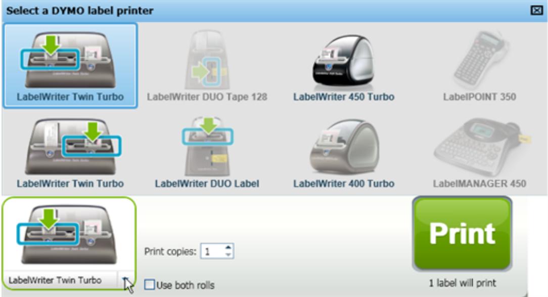 DYMO MOBILELABELER - Choix d'une imprimante - 1