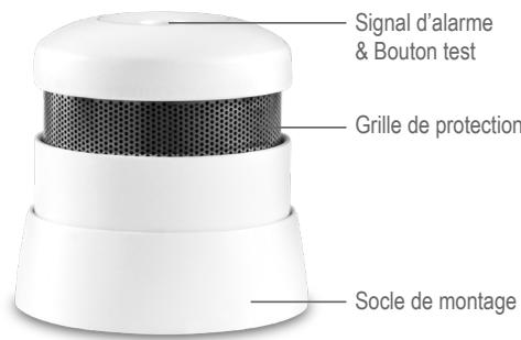 CAVIUS DETECTEUR DE FUMEE CERTIFIE NF A PILE LITHIUM 10 ANS - Emplacement : - 1