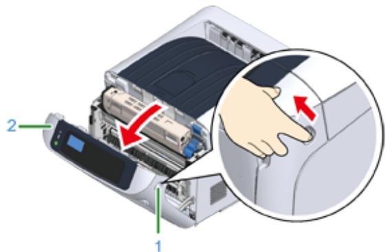 OKI C844DNW - Pour les cartouches de toner c (cyan), m (magenta), y (jaune) - 2