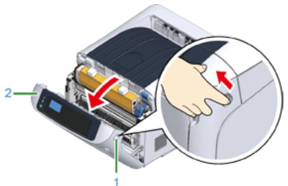 OKI C844DNW - Installation des consommables - 1