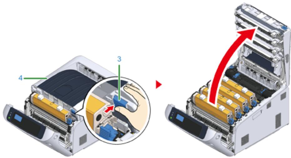 OKI C844DNW - Installation des consommables - 2