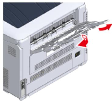 OKI C844DNW - Utilisation du bac de sortie arrêté - 3