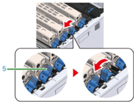 OKI C844DNW - Pour les cartouches de toner c (cyan), m (magenta), y (jaune) - 5