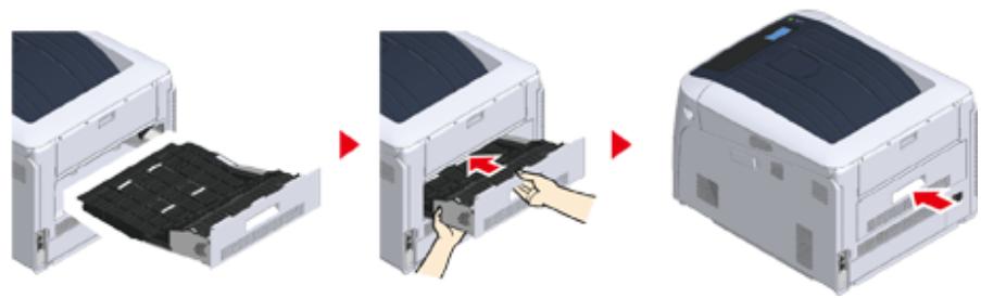 OKI C844DNW - Installation de l'unité recto verso (C824N, C834NW uniquement) - 3