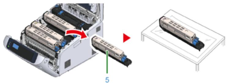 OKI C844DNW - Remplacement simultané du tambour image et de la cartouche de toner - 4