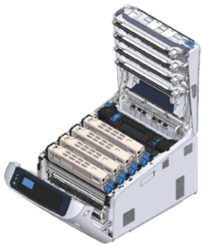 OKI C844DNW - Installation des consommables - 8