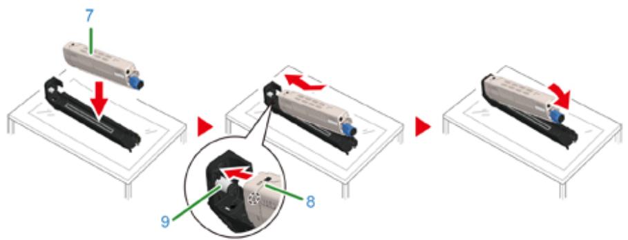 OKI C844DNW - Remplacement simultané du tambour image et de la cartouche de toner - 9