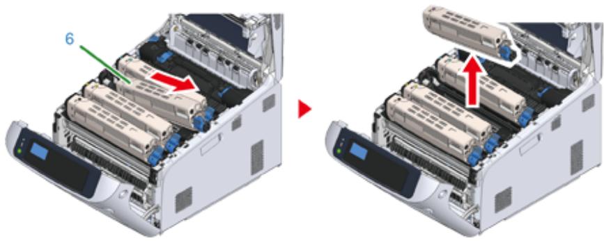 OKI C844DNW - Pour les cartouches de toner c (cyan), m (magenta), y (jaune) - 6