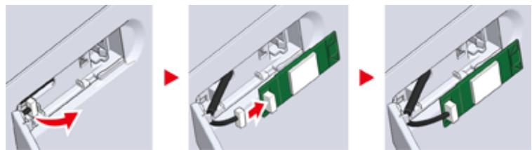 OKI C844DNW - Installation du module LAN sans fil (C824, ES8434 uniquement) - 4
