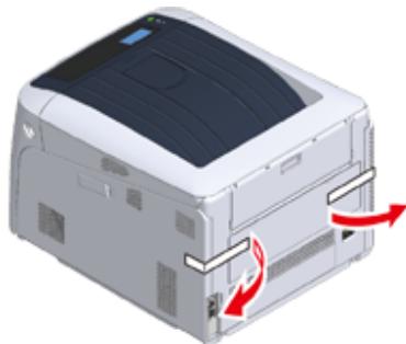 OKI C844DNW - Installation de l'unité recto verso (C824N, C834NW uniquement) - 1