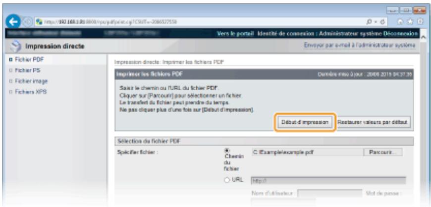 CANON I-SENSYS LBP325X - Définissez les réglages d'impression nécessaires. réglages d'impression pour l'impression directe(p. 107) - 1