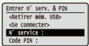 CANON I-SENSYS LBP325X - Si la gestion des ID de service est activée - 1