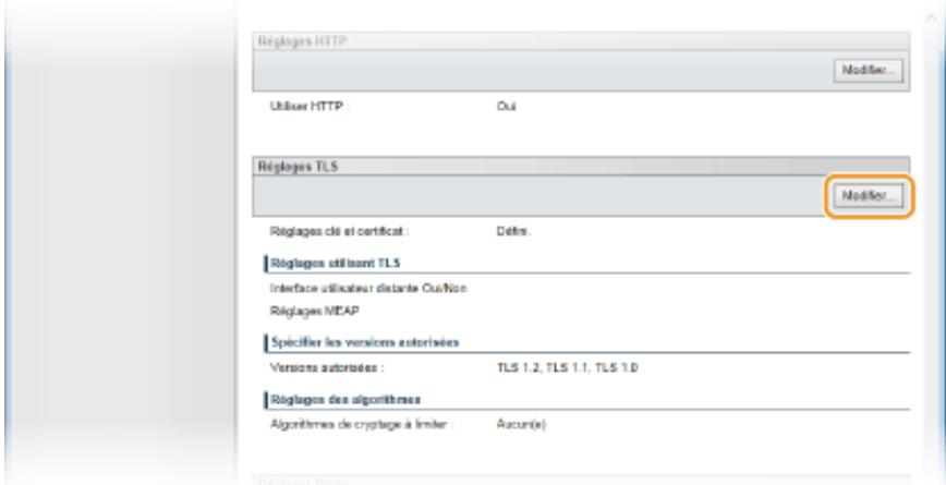 CANON I-SENSYS LBP325X - Utilisation du protocole TLS pour les communications cryptées - 4