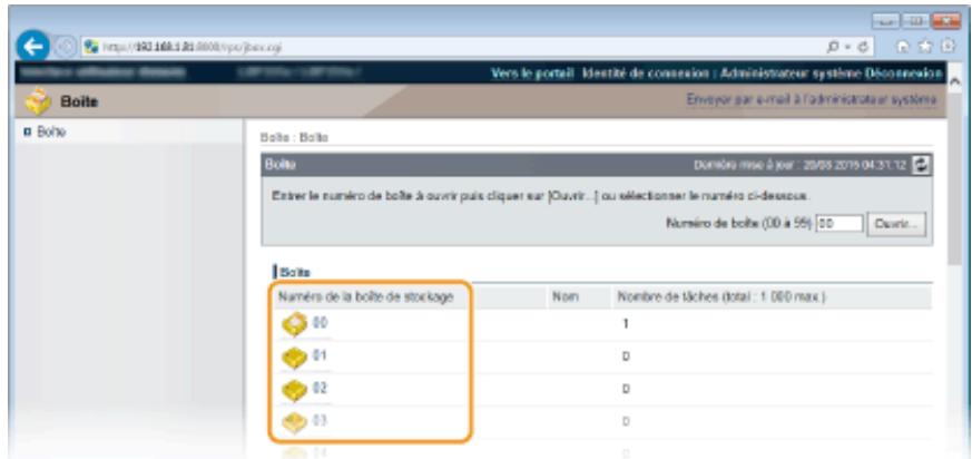 CANON I-SENSYS LBP325X - Attribution d'un nom ou d'un code PIN à une boîte - 2