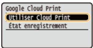CANON I-SENSYS LBP325X - Modification des paramètres de google cloud print - 1