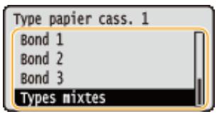 CANON I-SENSYS LBP325X - Sélectionnez le type de papier et appuyez sur OK. - 1