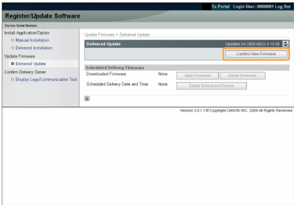 CANON I-SENSYS LBP325X - Cliquez sur [confirm new firmware] - 1