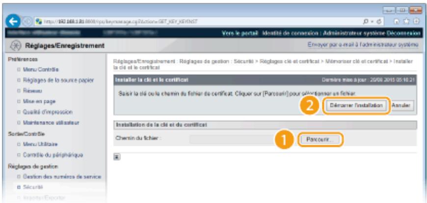 CANON I-SENSYS LBP325X - Cliquez sur [parcourir], sélectionnez le fichier à installer et cliquez sur [démarrer l'installation]. - 1
