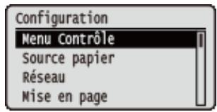 CANON I-SENSYS LBP325X - Menu configuration - 1