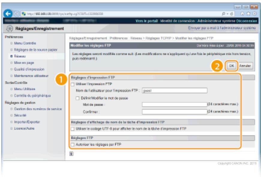 CANON I-SENSYS LBP325X - Préparation pour l'utilisation du serveur FTP - 4