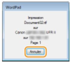 CANON I-SENSYS LBP325X - Annulation depuis une application - 1