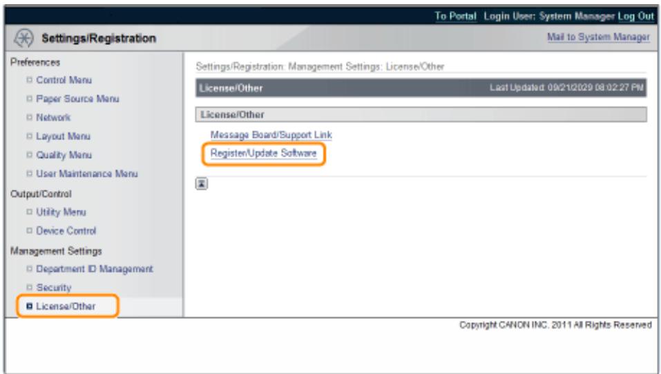 CANON I-SENSYS LBP325X - Démarrer l'interface utilisateur distante et se connecter en tant qu'administrateur. - 1