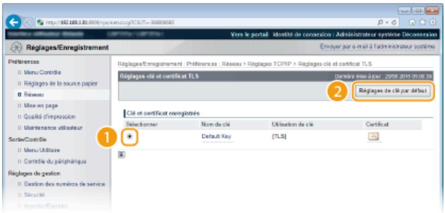 CANON I-SENSYS LBP325X - [Réglages clé et certificat] - 1
