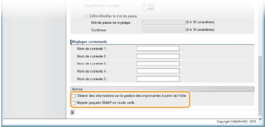 CANON I-SENSYS LBP325X - Définissez les réglages d'acquisition des informations de gestion d'impression. - 1