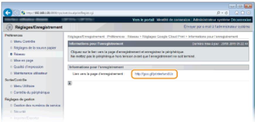 CANON I-SENSYS LBP325X - Pour réenregistrer l'appareil - 1