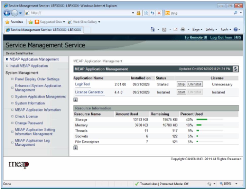 CANON I-SENSYS LBP325X - Vous pouvez vérifier les informations relatives à l'application à partir d'ordinateurs sur le réseau - 1
