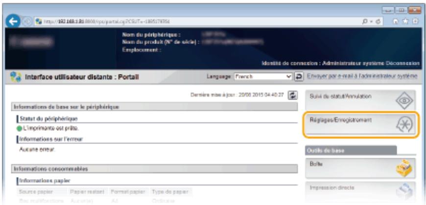 CANON I-SENSYS LBP325X - Configuration des protocoles et des options - 1